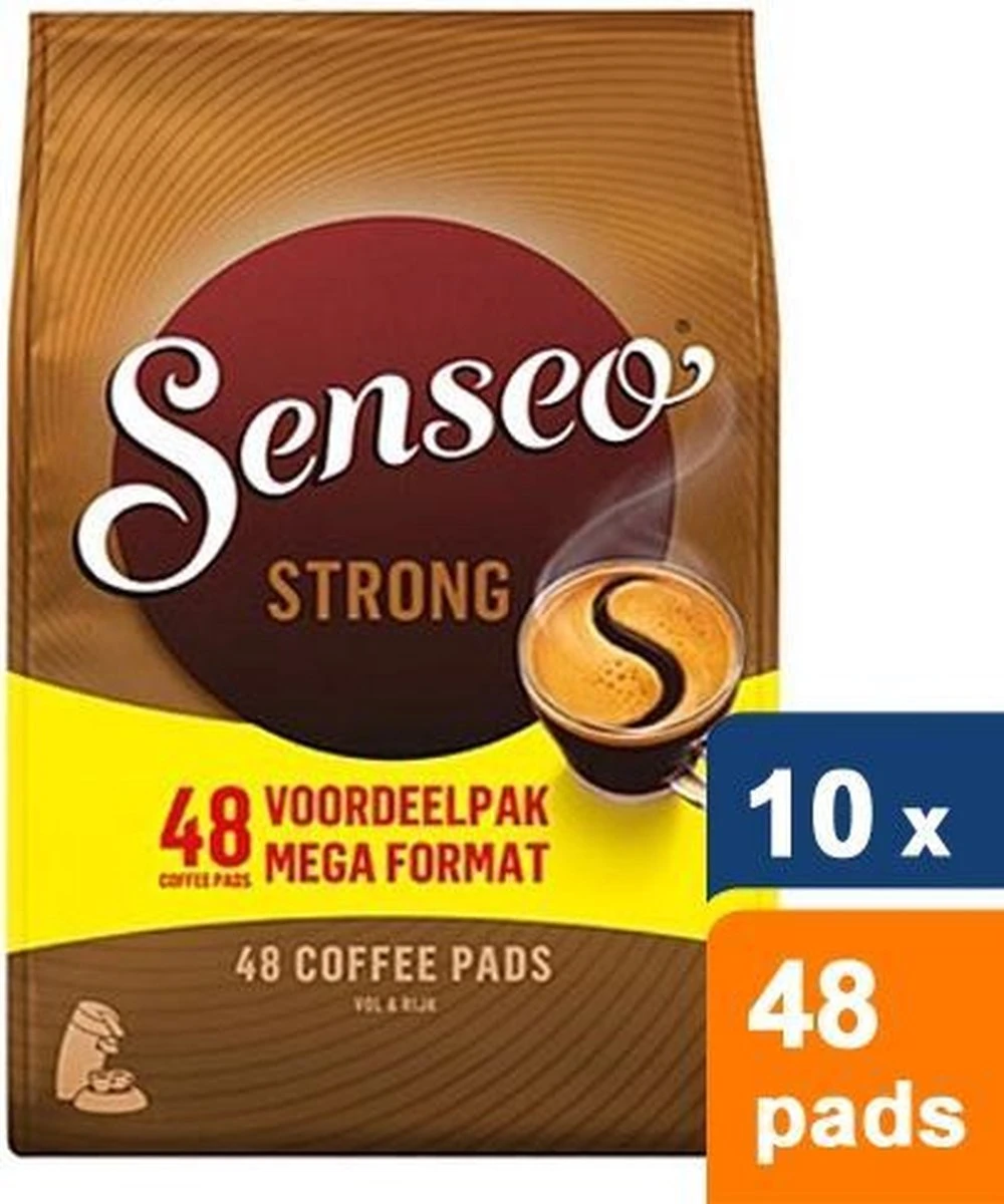 Senseo Strong Koffiepads - 10 X 48 Stuks 1 Senseo Strong Koffiepads - 10 X 48 Stuks