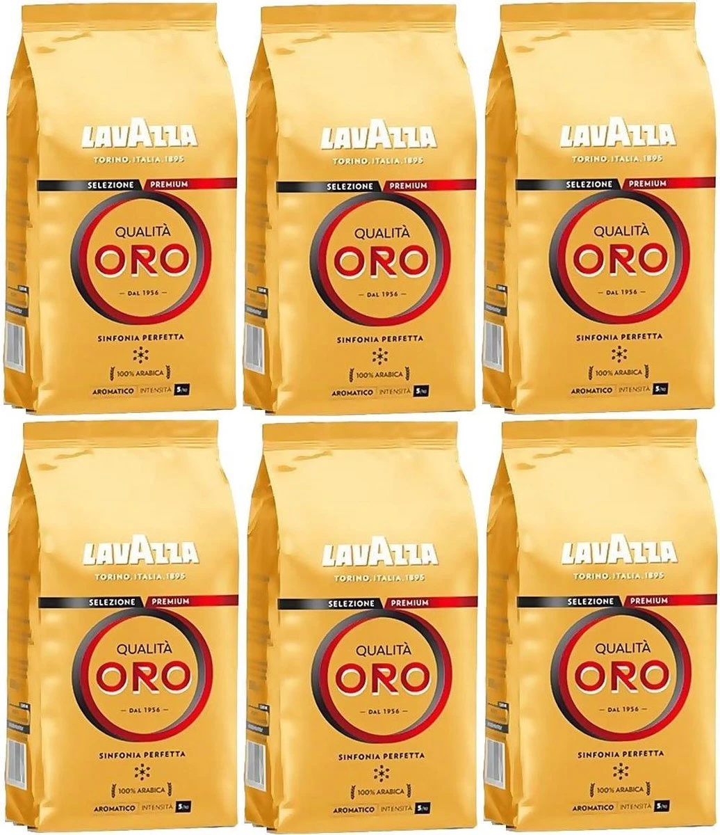 Lavazza Qualita Oro Koffiebonen - 6 X 1 Kg 1 Lavazza Qualita Oro Koffiebonen - 6 X 1 Kg
