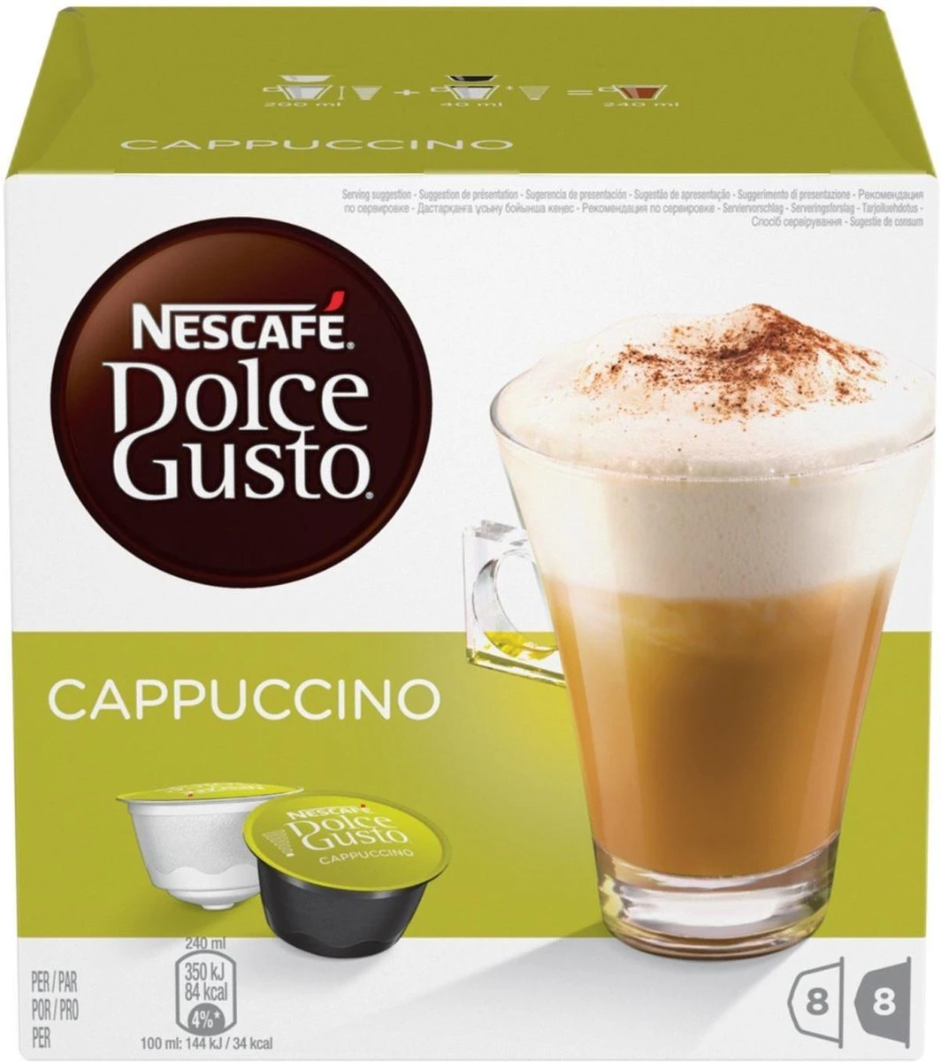 Nescafé Dolce Gusto Cappuccino - 6 X 16 Capsules 2 Nescafé Dolce Gusto Cappuccino - 6 X 16 Capsules - Afbeelding 2