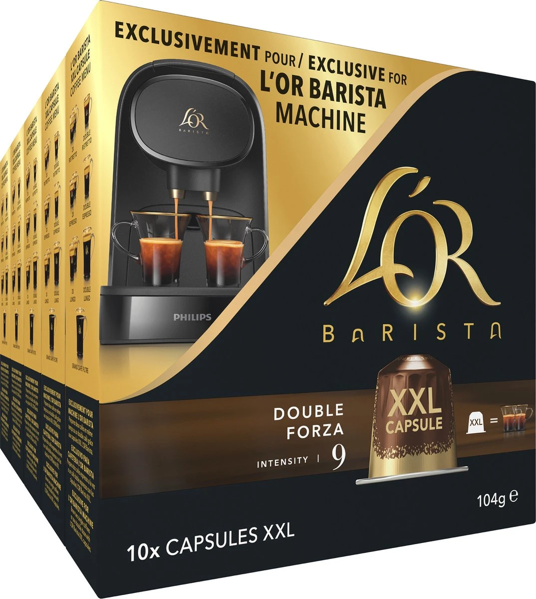 L'OR BARISTA XXL Forza (9) - 5 X 10 Koffiecups 1 L'OR BARISTA XXL Forza (9) - 5 X 10 Koffiecups