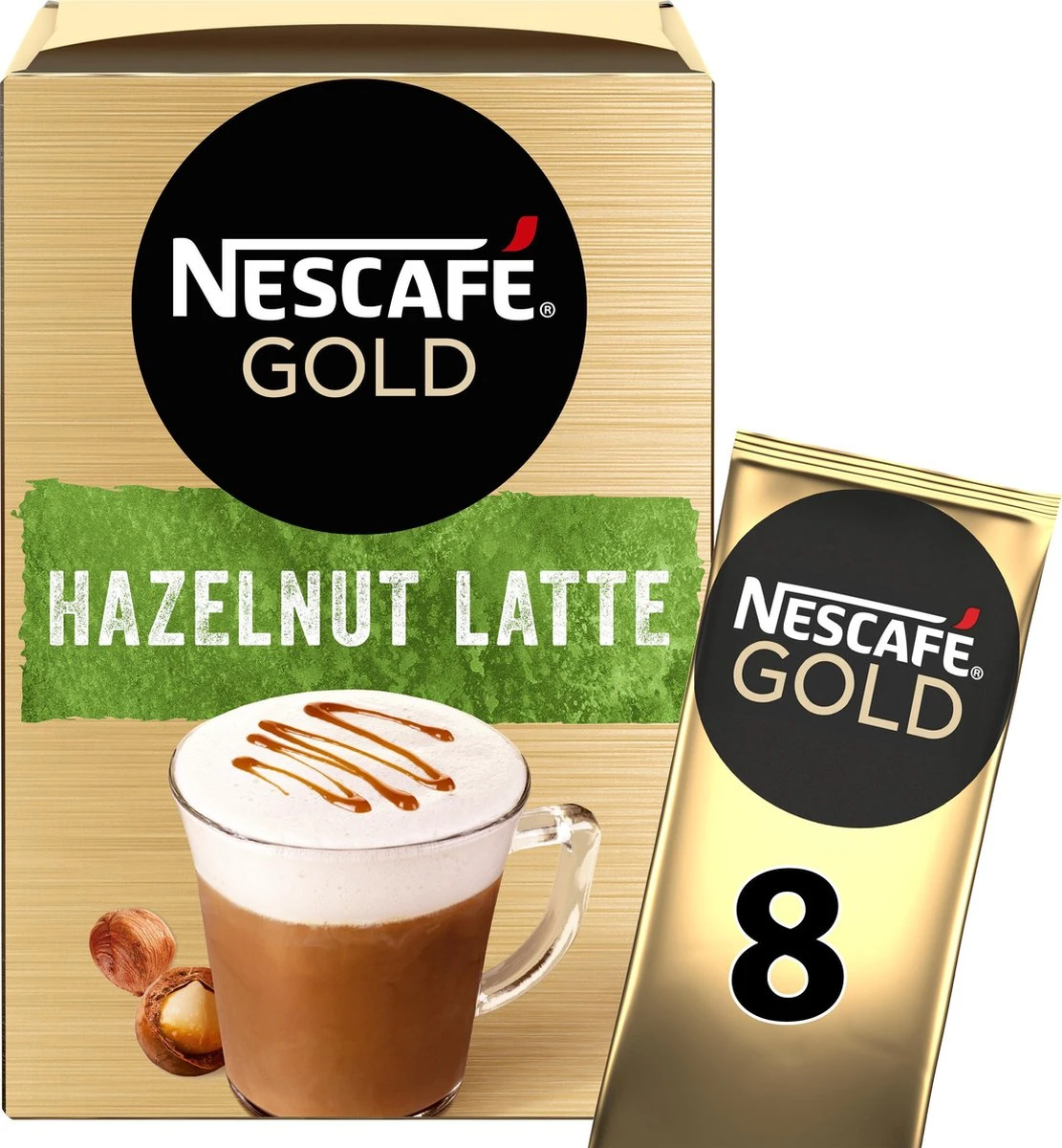 Nescafé Gold Hazelnoot Latte Oploskoffie - 6 Doosjes à 8 Zakjes 3 Nescafé Gold Hazelnoot Latte Oploskoffie - 6 Doosjes à 8 Zakjes - Afbeelding 3