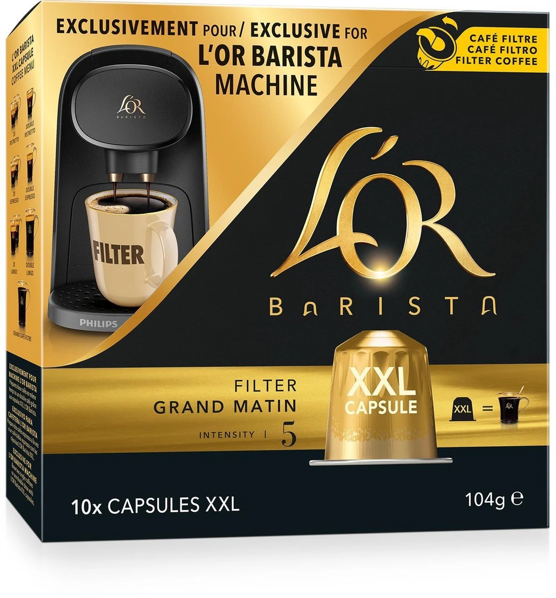 L'OR BARISTA XXL Filter Grand Matin (5) - 5 X 10 Koffiecups 12 L'OR BARISTA XXL Filter Grand Matin (5) - 5 X 10 Koffiecups - Afbeelding 12