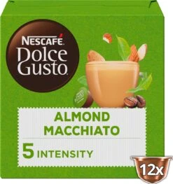 Nescafé Dolce Gusto Almond Macchiato Capsules - Vegan Koffie - 36 Koffiecups -KoffieLuxe Aanbiedingen Winkel 1126x1200