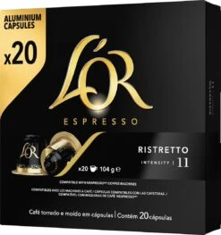 L'OR Espresso Ristretto Koffiecups - Intensiteit 11/12 - 10 X 20 Capsules 25 L'OR Espresso Ristretto Koffiecups - Intensiteit 11/12 - 10 X 20 Capsules -KoffieLuxe Aanbiedingen Winkel 1128x1200
