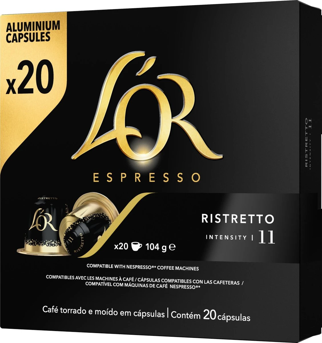 L'OR Espresso Ristretto Koffiecups - Intensiteit 11/12 - 10 X 20 Capsules 12 L'OR Espresso Ristretto Koffiecups - Intensiteit 11/12 - 10 X 20 Capsules - Afbeelding 12