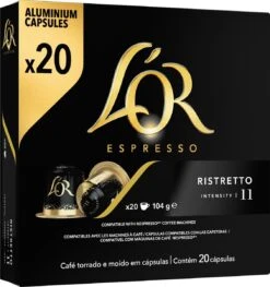 L'OR Espresso Ristretto Koffiecups - Intensiteit 11/12 - 10 X 20 Capsules 22 L'OR Espresso Ristretto Koffiecups - Intensiteit 11/12 - 10 X 20 Capsules -KoffieLuxe Aanbiedingen Winkel 1129x1200 1