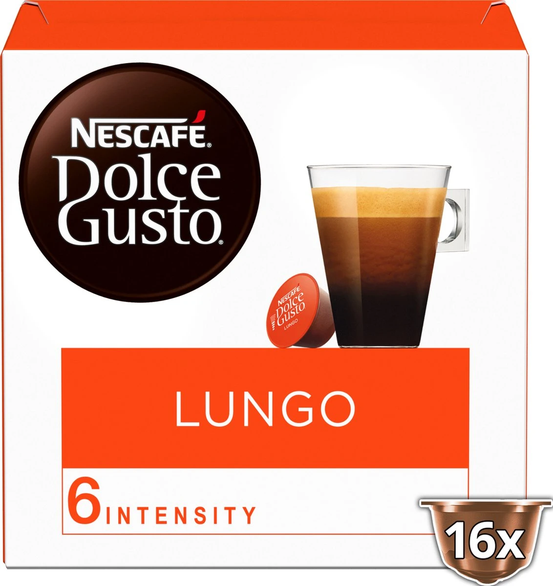 NESCAFÉ Dolce Gusto Lungo Koffie - 3 X 16 Cups 3 NESCAFÉ Dolce Gusto Lungo Koffie - 3 X 16 Cups - Afbeelding 3