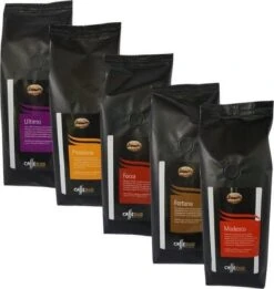 Proefpakket Koffiebonen - Caffè Duo - 5 X 250 Gram - Inclusief 100% Arabica Melanges