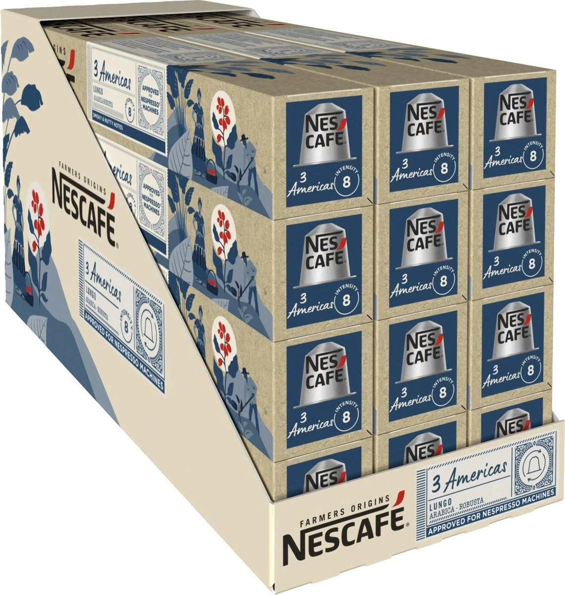 Nescafé Farmers Origins 3 Americas Lungo Capsules - 120 Koffiecups 1 Nescafé Farmers Origins 3 Americas Lungo Capsules - 120 Koffiecups