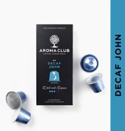 Aroma Club - Nespresso Compatible Capsules (120 St.) - No. 5 Decaf John - Intensiteit 3/5 - Decaf - 100% Aluminium Koffiecups 10 Aroma Club - Nespresso Compatible Capsules (120 St.) - No. 5 Decaf John - Intensiteit 3/5 - Decaf - 100% Aluminium Koffiecups -KoffieLuxe Aanbiedingen Winkel 1149x1200