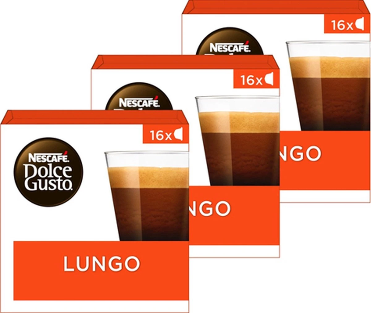 NESCAFÉ Dolce Gusto Lungo Koffie - 3 X 16 Cups 1 NESCAFÉ Dolce Gusto Lungo Koffie - 3 X 16 Cups