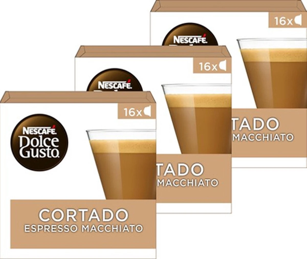 Nescafé Dolce Gusto Cortado Espresso Macchiato Capsules - 48 Koffiecups 1 Nescafé Dolce Gusto Cortado Espresso Macchiato Capsules - 48 Koffiecups