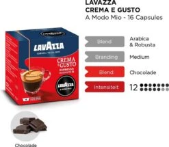 LAVAZZA A Modo Mio Crema E Gusto – 16 Cups 6 LAVAZZA A Modo Mio Crema E Gusto – 16 Cups -KoffieLuxe Aanbiedingen Winkel 1200x1043