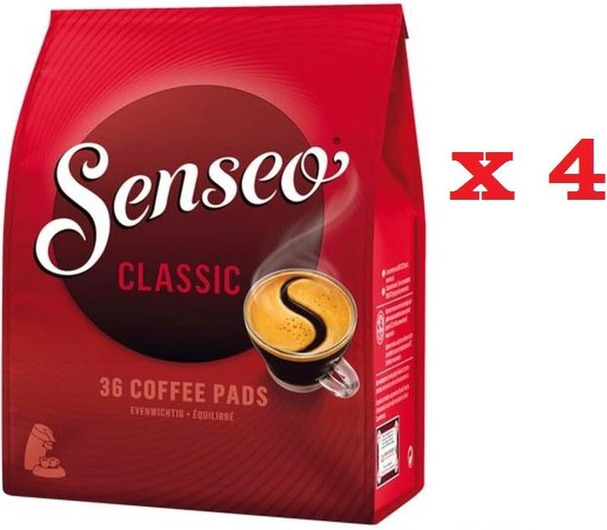 Senseo Base Classic Koffiepads - 4 X 36 Pads 1 Senseo Base Classic Koffiepads - 4 X 36 Pads