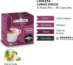 Lavazza A Modo Mio Lungo Dolce 36 Stuks -KoffieLuxe Aanbiedingen Winkel 1200x1068