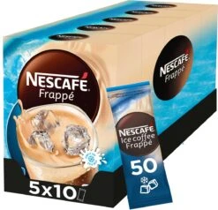 Nescafé Frappé Oploskoffie - 5 Doosjes à 10 Zakjes 7 Nescafé Frappé Oploskoffie - 5 Doosjes à 10 Zakjes -KoffieLuxe Aanbiedingen Winkel 1200x1156