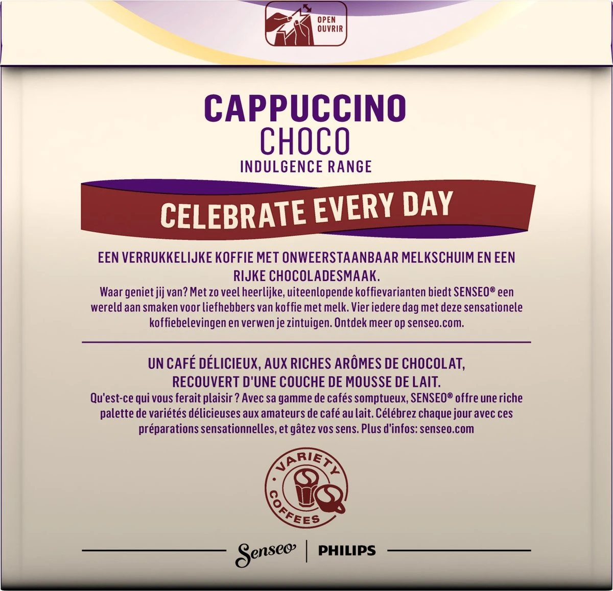 Senseo Cappuccino Choco Koffiepads - 2/9 Intensiteit - 4 X 8 Pads 2 Senseo Cappuccino Choco Koffiepads - 2/9 Intensiteit - 4 X 8 Pads - Afbeelding 2