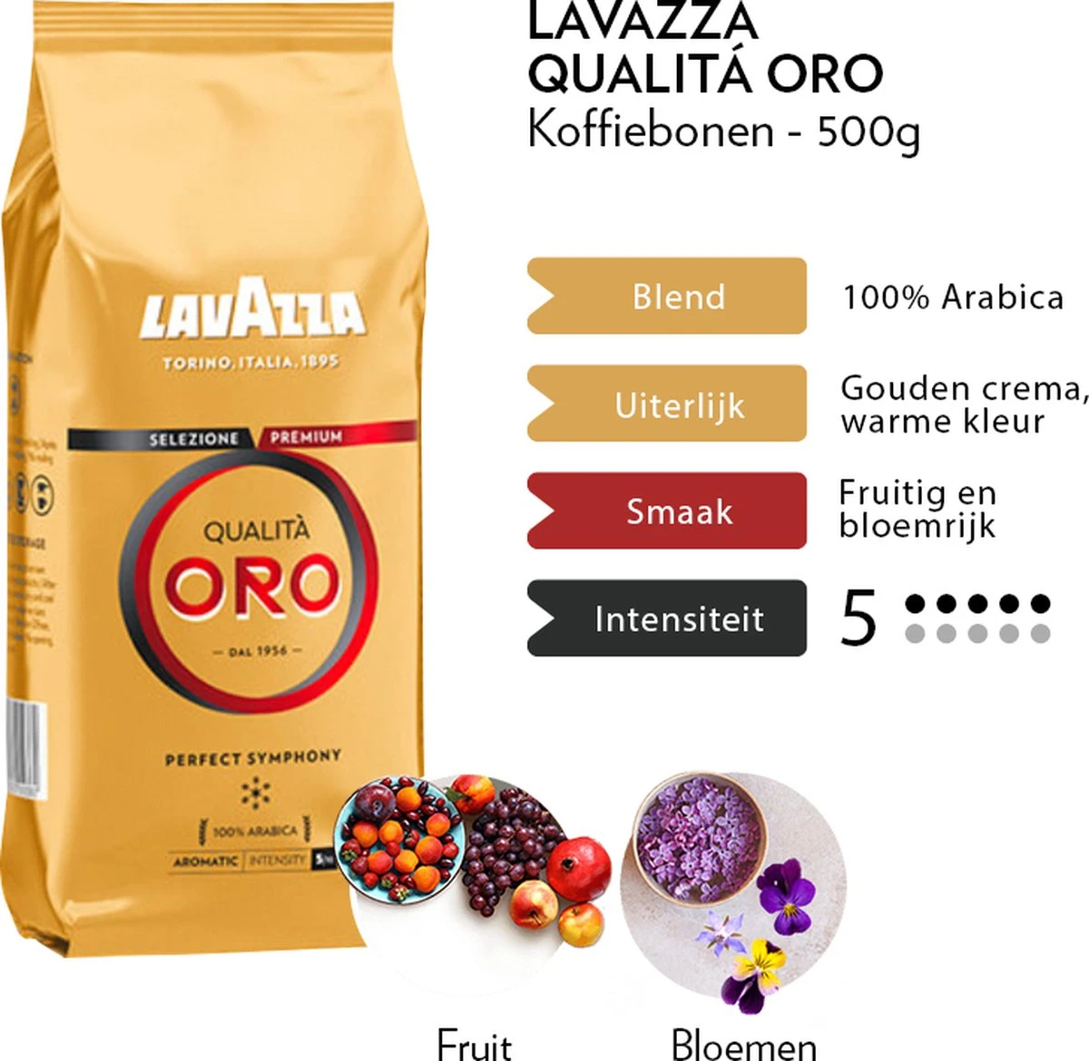 Lavazza Qualita Oro Koffiebonen - 500 Gram X4 5 Lavazza Qualita Oro Koffiebonen - 500 Gram X4 - Afbeelding 5
