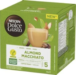 Nescafé Dolce Gusto Almond Macchiato Capsules - Vegan Koffie - 36 Koffiecups -KoffieLuxe Aanbiedingen Winkel 1200x1184 1