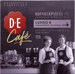 Douwe Egberts D.E Café Lungo Koffiecups - Intesiteit 8/12 - 10 X 20 Capsules 16 Douwe Egberts D.E Café Lungo Koffiecups - Intesiteit 8/12 - 10 X 20 Capsules -KoffieLuxe Aanbiedingen Winkel 1200x1185