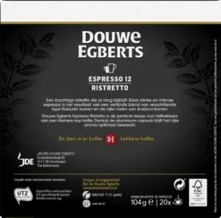 Douwe Egberts Espresso Ristretto (12) - 10 X 20 Koffiecups -KoffieLuxe Aanbiedingen Winkel 1200x1186 7