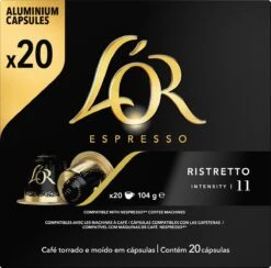 L'OR Espresso Ristretto Koffiecups - Intensiteit 11/12 - 10 X 20 Capsules 23 L'OR Espresso Ristretto Koffiecups - Intensiteit 11/12 - 10 X 20 Capsules -KoffieLuxe Aanbiedingen Winkel 1200x1187