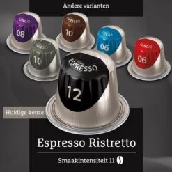 Douwe Egberts Espresso Ristretto (12) - 10 X 20 Koffiecups -KoffieLuxe Aanbiedingen Winkel 1200x1200 124