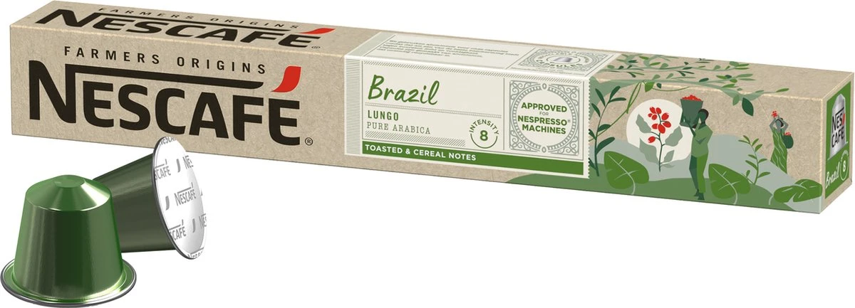 Nescafé Farmers Origins Brazil Lungo Capsules - 120 Koffiecups 2 Nescafé Farmers Origins Brazil Lungo Capsules - 120 Koffiecups - Afbeelding 2