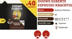 Douwe Egberts Espresso Krachtig (10) - 5 X 40 Koffiecups 14 Douwe Egberts Espresso Krachtig (10) - 5 X 40 Koffiecups -KoffieLuxe Aanbiedingen Winkel 1200x653