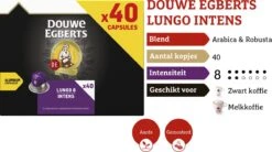 Douwe Egberts Lungo Intens (8) - 5 X 40 Koffiecups -KoffieLuxe Aanbiedingen Winkel 1200x672 1
