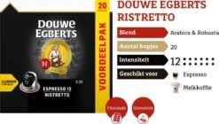 Douwe Egberts Espresso Ristretto (12) - 10 X 20 Koffiecups -KoffieLuxe Aanbiedingen Winkel 1200x681