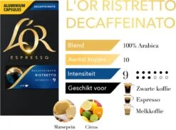 L'OR Espresso Ristretto Decaffeinato - Intensiteit 9/12 - 10 X 10 Capsules 16 L'OR Espresso Ristretto Decaffeinato - Intensiteit 9/12 - 10 X 10 Capsules -KoffieLuxe Aanbiedingen Winkel 1200x889 5