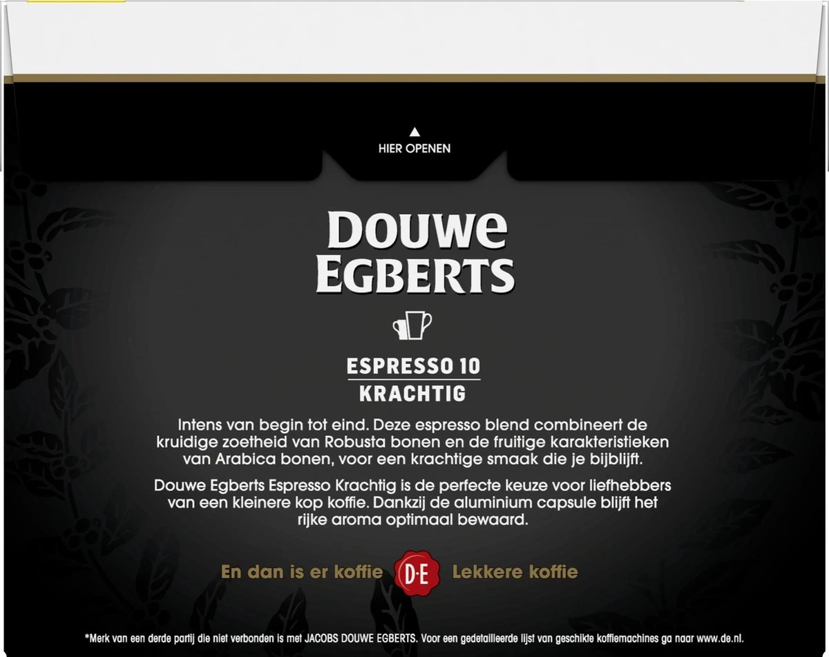 Douwe Egberts Espresso Krachtig (10) - 5 X 40 Koffiecups 3 Douwe Egberts Espresso Krachtig (10) - 5 X 40 Koffiecups - Afbeelding 3
