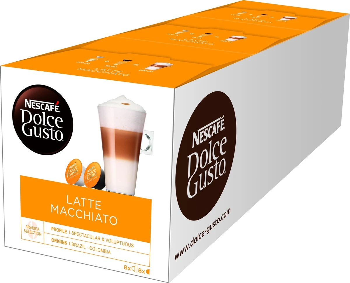 Nescafé Dolce Gusto Latte Macchiato Capsules - 48 Koffiecups 3 Nescafé Dolce Gusto Latte Macchiato Capsules - 48 Koffiecups - Afbeelding 3