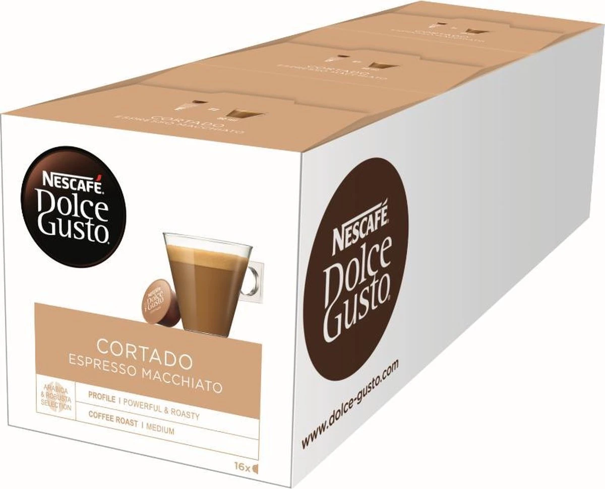 Nescafé Dolce Gusto Cortado Espresso Macchiato Capsules - 48 Koffiecups 3 Nescafé Dolce Gusto Cortado Espresso Macchiato Capsules - 48 Koffiecups - Afbeelding 3