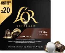 L'OR Espresso Forza Koffiecups - Intensiteit 9/12 - 10 X 20 Capsules -KoffieLuxe Aanbiedingen Winkel 1200x975 2