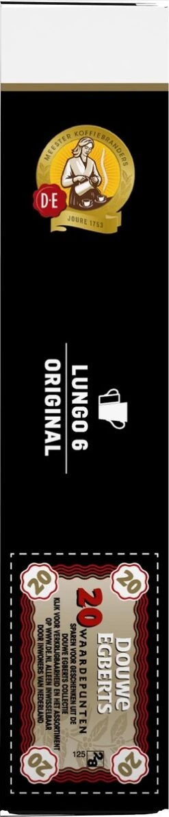 Douwe Egberts Lungo Original Koffiecups - Intensiteit 6/12 - 10 X 20 Capsules -KoffieLuxe Aanbiedingen Winkel 249x1200 2