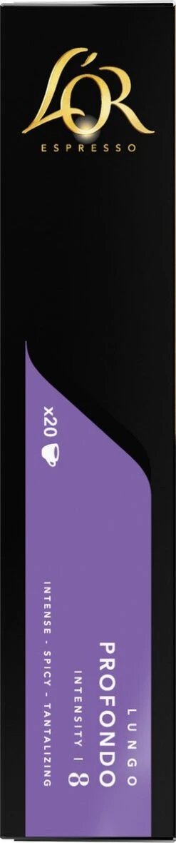 L'OR Lungo Profondo Koffiecups - Intensiteit 8/12 - 4 X 40 Capsules 12 L'OR Lungo Profondo Koffiecups - Intensiteit 8/12 - 4 X 40 Capsules -KoffieLuxe Aanbiedingen Winkel 251x1200 2