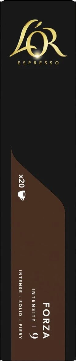 L'OR Espresso Forza Koffiecups - Intensiteit 9/12 - 10 X 20 Capsules -KoffieLuxe Aanbiedingen Winkel 253x1200 1
