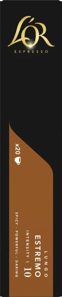 L'OR Lungo Estremo (10) - 10 X 20 Koffiecups -KoffieLuxe Aanbiedingen Winkel 253x1200 4