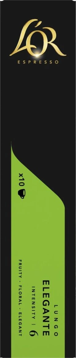 L'OR Lungo Elegante Koffiecups - Intensiteit 6/12 - 10 X 10 Capsules 13 L'OR Lungo Elegante Koffiecups - Intensiteit 6/12 - 10 X 10 Capsules -KoffieLuxe Aanbiedingen Winkel 255x1200