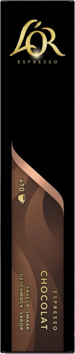 L'OR Espresso Chocolat Koffiecups - 10 X 10 Capsules -KoffieLuxe Aanbiedingen Winkel 257x1200