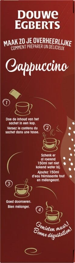 Douwe Egberts Verwenkoffie Cappuccino Oploskoffie - 5 X 10 Zakjes 16 Douwe Egberts Verwenkoffie Cappuccino Oploskoffie - 5 X 10 Zakjes -KoffieLuxe Aanbiedingen Winkel 343x1200