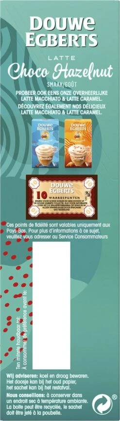Douwe Egberts Latte Choco Hazelnut Oploskoffie - 5/9 Intensiteit - 5 X 8 Zakjes -KoffieLuxe Aanbiedingen Winkel 343x1200 4