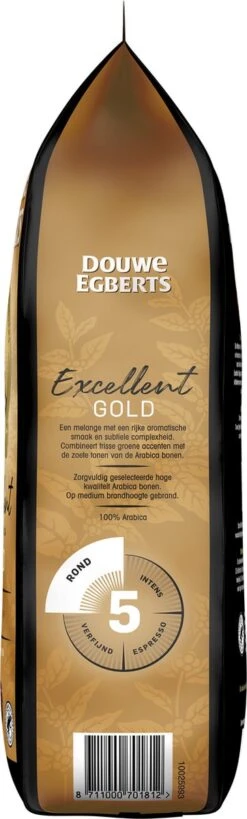 Douwe Egberts Excellent Gold Koffiebonen - 5/9 Intensiteit - 4 X 1kg -KoffieLuxe Aanbiedingen Winkel 362x1200