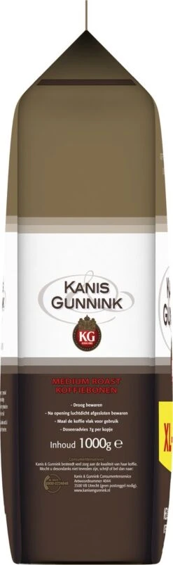 Kanis & Gunnink Medium Roast Koffiebonen - 4 X 1000 Gram - Voordeelverpakking -KoffieLuxe Aanbiedingen Winkel 369x1200
