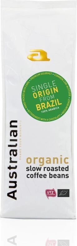 Australian Coffee Beans Special Blend Brazil -4 X 750 Gram- UTZ Organic