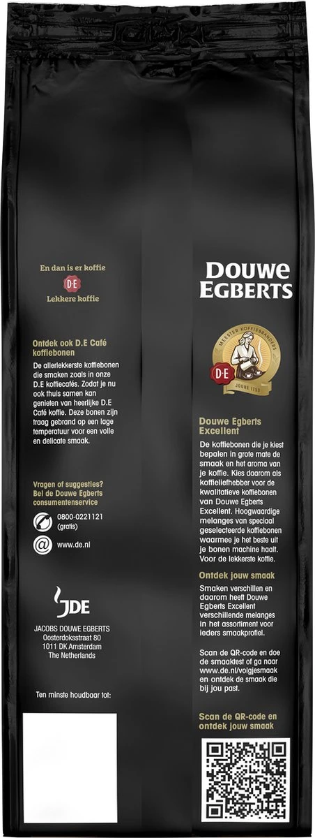 Douwe Egberts Excellent Gold Koffiebonen - 4 X 500 Gram 3 Douwe Egberts Excellent Gold Koffiebonen - 4 X 500 Gram - Afbeelding 3