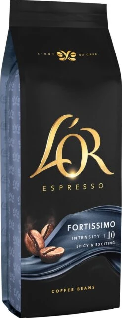L'OR Espresso Fortissimo Koffiebonen (10) - 4 X 500 Gram -KoffieLuxe Aanbiedingen Winkel 462x1200 2