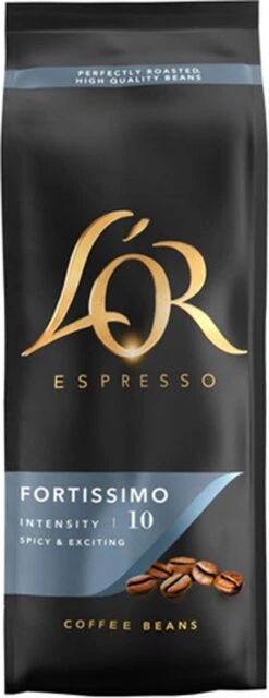 L'OR Espresso Fortissimo Koffiebonen (10) - 4 X 500 Gram -KoffieLuxe Aanbiedingen Winkel 463x1200
